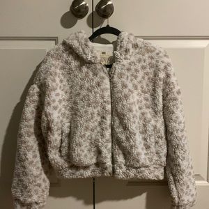 tillys animal print sherpa jacket